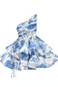 Daphne | Geblümtes One-Shoulder-Minikleid
