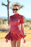 Elowyn | Vestido Curto com Gola Alta