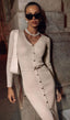 Darcy | Gestricktes Midikleid mit V-Ausschnitt