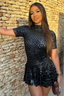 Lennie | Vestido Curto com Gola Alta