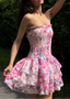 Cecilia | Strapless Blumenkleid
