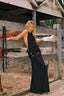 Joanna | Vestido Longo com Gola Halter e Costas Abertas