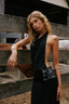 Joanna | Vestido Longo com Gola Halter e Costas Abertas