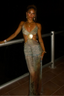 Reese | Elegant Shell Waist Cut-Outs Maxi Dress