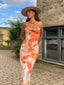 Galilea | Tropisches Maxikleid mit Blumenmuster