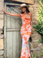 Galilea | Tropisches Maxikleid mit Blumenmuster