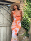 Galilea | Tropisches Maxikleid mit Blumenmuster
