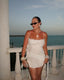 Serene | Ruffled Sleeveless Sequined Mini Dress