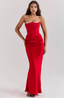 Tessa | Schulterfreies Maxikleid