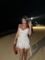 Serene | Ruffled Sleeveless Sequined Mini Dress
