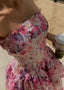 Cecilia | Strapless Blumenkleid