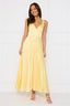 Lucy | Vestido Largo Plisado con Escote en V