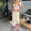 Kenia | Zweiteiliges Set aus Mesh mit Blumenmuster