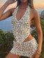 Myra | Halter Shell Decorated Mini Skirt Set