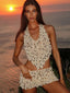 Myra | Halter Shell Decorated Mini Skirt Set