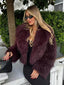 Noemi | Cropped Fluffy Jacket With Notch Lapel