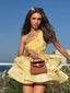 Daphne | Geblümtes One-Shoulder-Minikleid