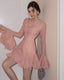 Vada | Blushfarbenes Minikleid