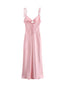 Bellamy | Ärmelloses Satiniertes Maxikleid