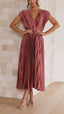 Emma | Maxikleid mit Tiefem V-Ausschnitt