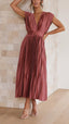 Emma | Maxikleid mit Tiefem V-Ausschnitt
