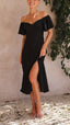 Nalani | Schulterfreies Maxikleid mit Schmetterlingsärmeln