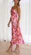 Sophie | Vestido Midi Floral de Um Ombro Só