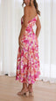 Sophie | Vestido Midi Floral de Um Ombro Só