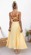 Lucy | Plissiertes Maxikleid mit V-Ausschnitt