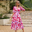 Gabriella | Bedrucktes Kleid mit V-Ausschnitt