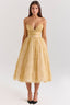 Millie | Vestido Dourado com Corpete