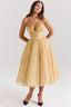 Millie | Vestido Dourado com Corpete