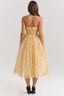 Millie | Vestido Dourado com Corpete