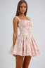 Lynn | Blumiges Korsett-Minikleid