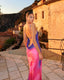Eulalia | Slim Backless Printed Maxi Dress