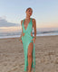 Chandria | Geflochtenes Maxikleid mit Schlitz