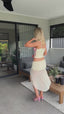 Kenia | Zweiteiliges Set aus Mesh mit Blumenmuster