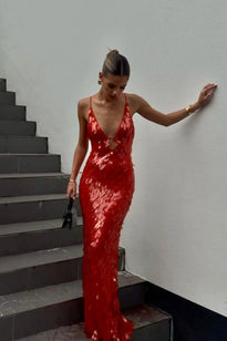 Kailani | Langes Maxikleid mit Pailletten