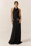Joanna | Vestido Longo com Gola Halter e Costas Abertas