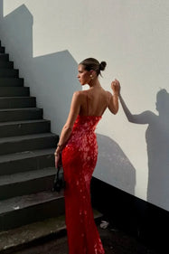 Kailani | Langes Maxikleid mit Pailletten