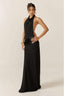Joanna | Vestido Longo com Gola Halter e Costas Abertas