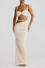Alani | Maxirock mit Cut-Outs und Raffung