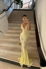 Aaliyah | Vestido Largo sin Mangas con Escote en V