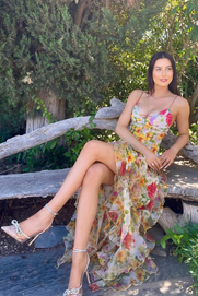 Saskia | Vestido Largo con Volantes