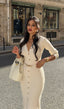 Darcy | Vestido Midi de Tricô com Decote em V