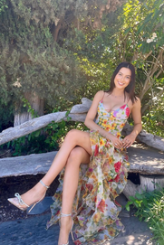 Saskia | Vestido Largo con Volantes