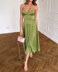 Sabrina | Strapless Elegantes Kleid