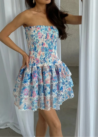 Kaylee | Strapless Blumenkleid