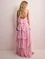 Amira | Vestido Longo Costas Abertas com Babados