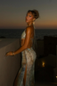 Reese | Elegant Shell Waist Cut-Outs Maxi Dress